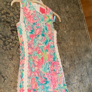 Lilly Pulitzer Pink and Green Floral Dress